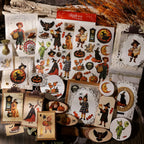 Vintage Halloween Rub-On Transfer-Sticker für Scrapbooking und DIY-Bastelarbeiten