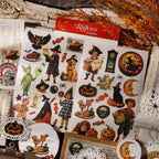 Vintage Halloween Rub-On Transfer-Sticker für Scrapbooking und DIY-Bastelarbeiten