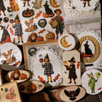 Vintage Halloween Rub-On Transfer-Sticker für Scrapbooking und DIY-Bastelarbeiten