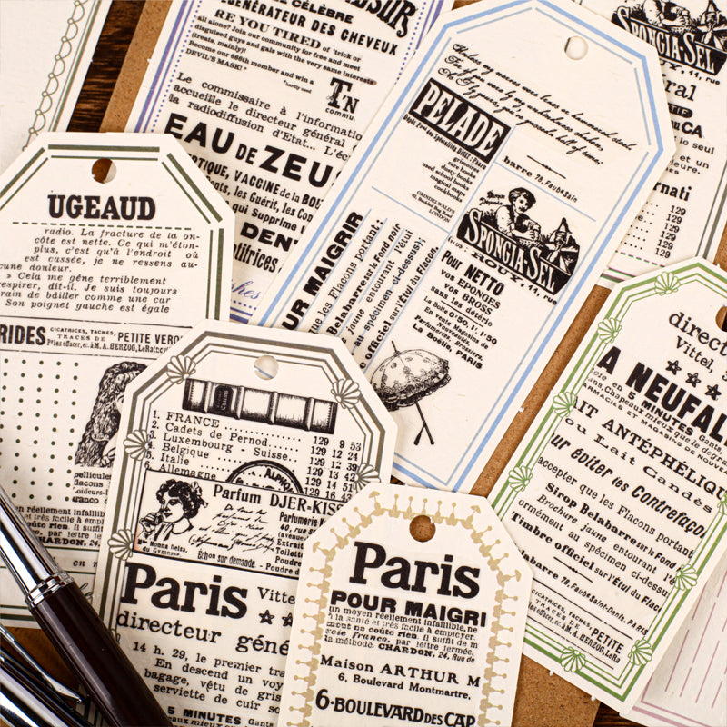 Vintage Journal Hangtags – Textured Paper Labels