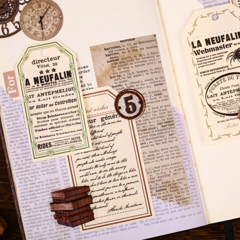 Vintage Journal Hangtags – Textured Paper Labels
