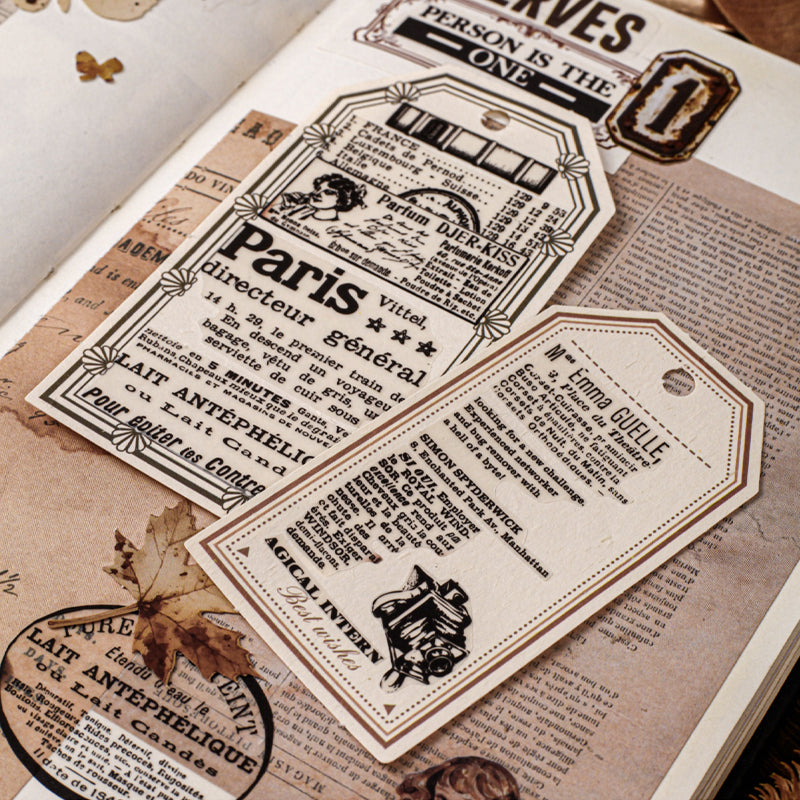 Vintage Journal Hangtags – Textured Paper Labels