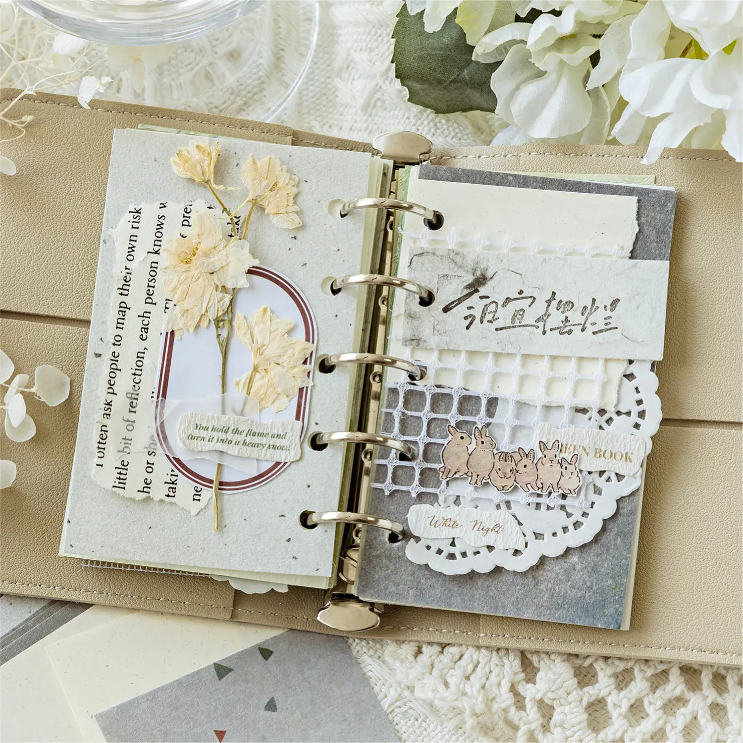 Vintage journaling paper Set | Scrapbooking Paper for M5