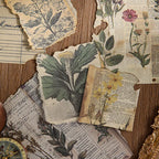 Ensemble de papiers vintage pour scrapbooking | Papiers de scrapbooking nature avec fruits et forêt