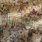 Ensemble de papiers vintage pour scrapbooking | Papiers de scrapbooking nature avec fruits et forêt