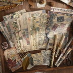 Ensemble de papiers vintage pour scrapbooking | Papiers de scrapbooking nature avec fruits et forêt