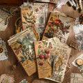 Ensemble de papiers vintage pour scrapbooking | Papiers de scrapbooking nature avec fruits et forêt