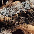 Ruban adhésif décoratif vintage en dentelle PET | Noir et blanc / Éphémères rétro pour journaling en dentelle
