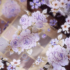 Vintage Lavender Rose Die-Cut Washi PET Tape
