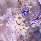 Vintage Lavender Rose Die-Cut Washi PET Tape