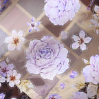 Vintage Lavender Rose Die-Cut Washi PET Tape