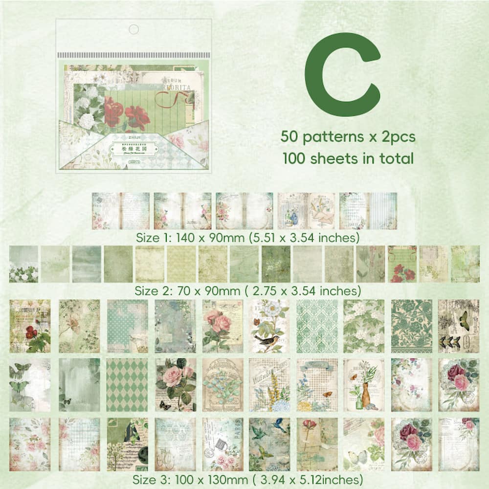 Vintage Letter Paper Decoration Scrapbook Paper Kit