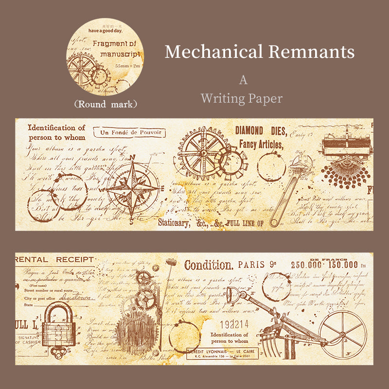 ヴィンテージ マニュスクリプト 紙テープ セット (ジャーナリング・スクラップブッキング用)