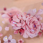 Vintage Mint Blumen Washi & PET Tape | Gestanztes Muschelfolien-Journaling-Tape