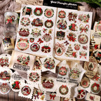 Vintage Needlework Christmas UV DTF Transfers Stickers