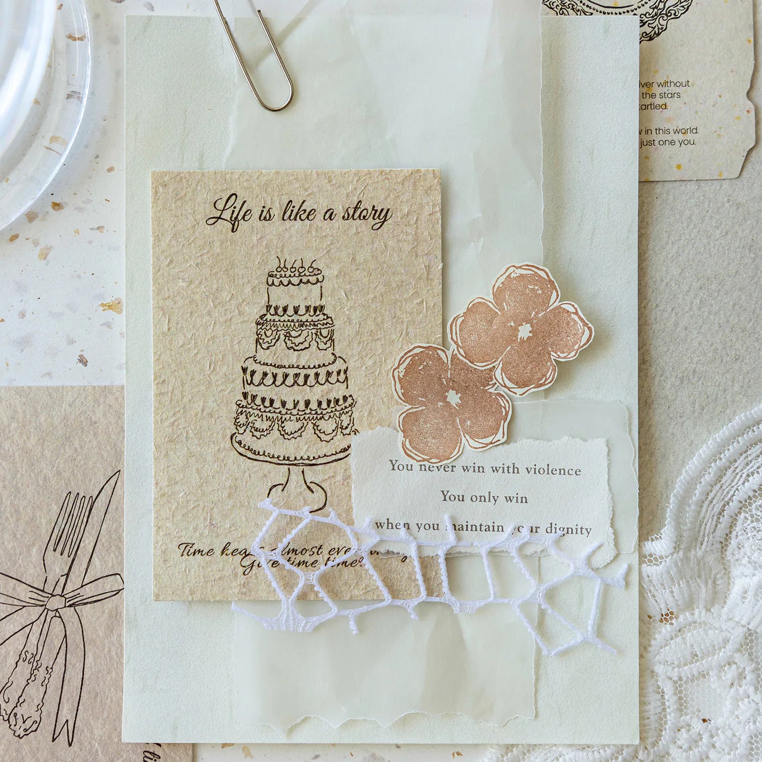 Vintage Paper Ephemera Stickers