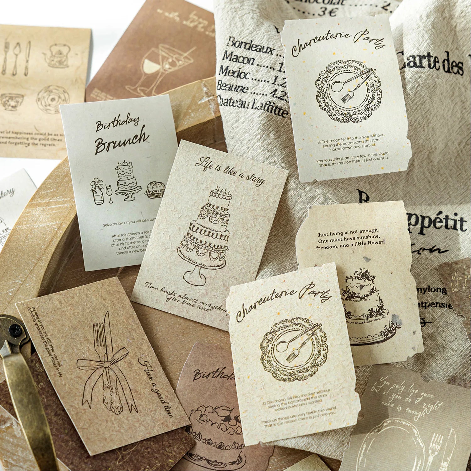 Vintage Paper Ephemera Stickers