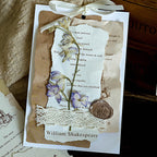 Vintage Poetry Word Paper – 30 Sheets for Journaling & Crafts
