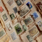 Vintage-Briefmarken-Rub-On-Sticker