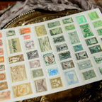 Vintage-Briefmarken-Rub-On-Sticker
