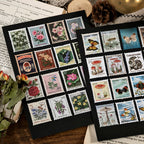 Autocollants de timbres-poste vintage