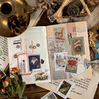 Autocollants de timbres-poste vintage
