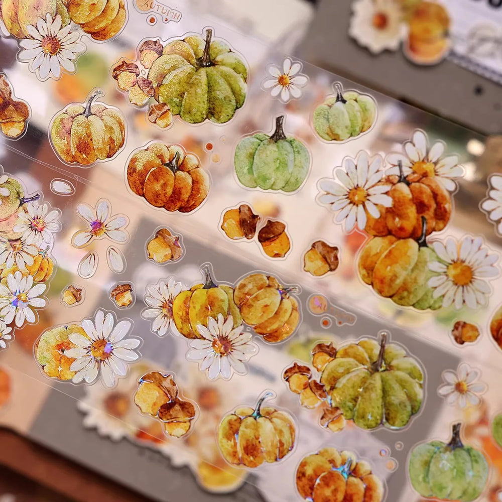 Washi Tape Citrouille Vintage | Ruban de Journaling Découpé