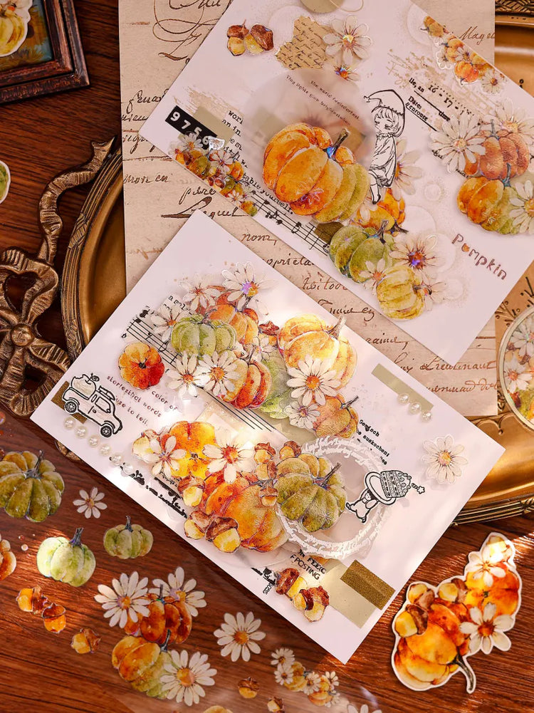Vintage Pumpkin Washi Tape | Die-Cut Journaling Tape