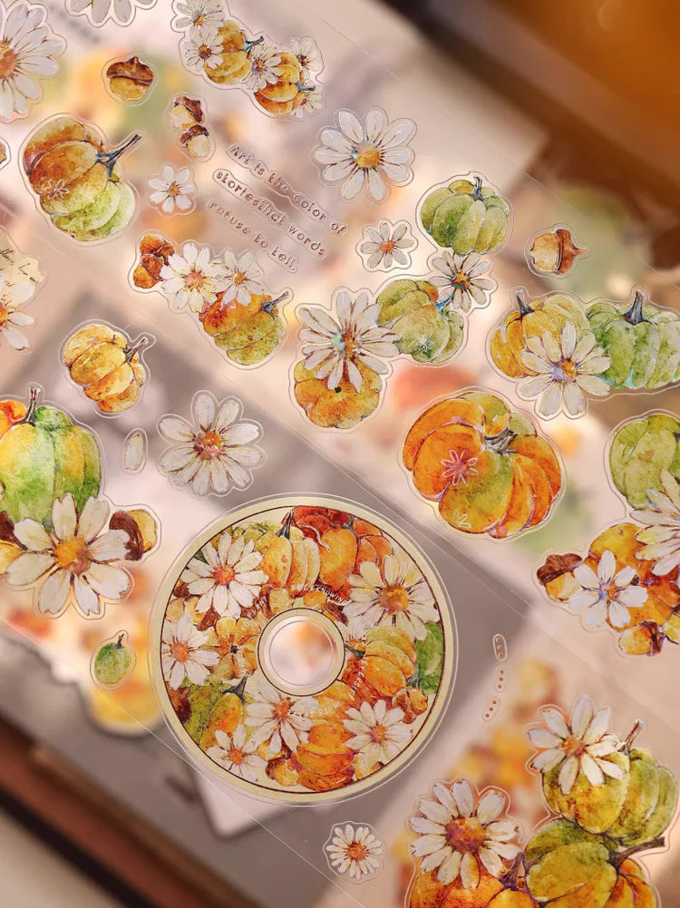 Vintage Pumpkin Washi Tape | Die-Cut Journaling Tape