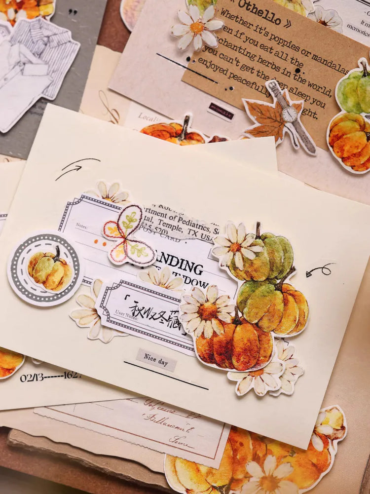 Vintage Pumpkin Washi Tape | Die-Cut Journaling Tape