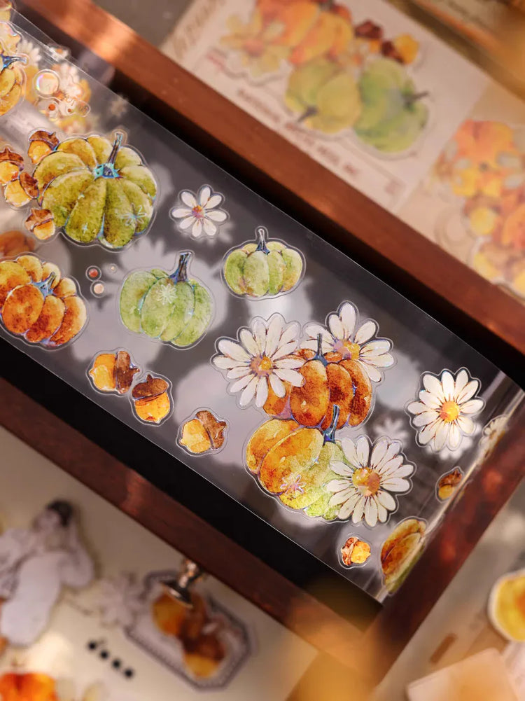 Vintage Pumpkin Washi Tape | Die-Cut Journaling Tape