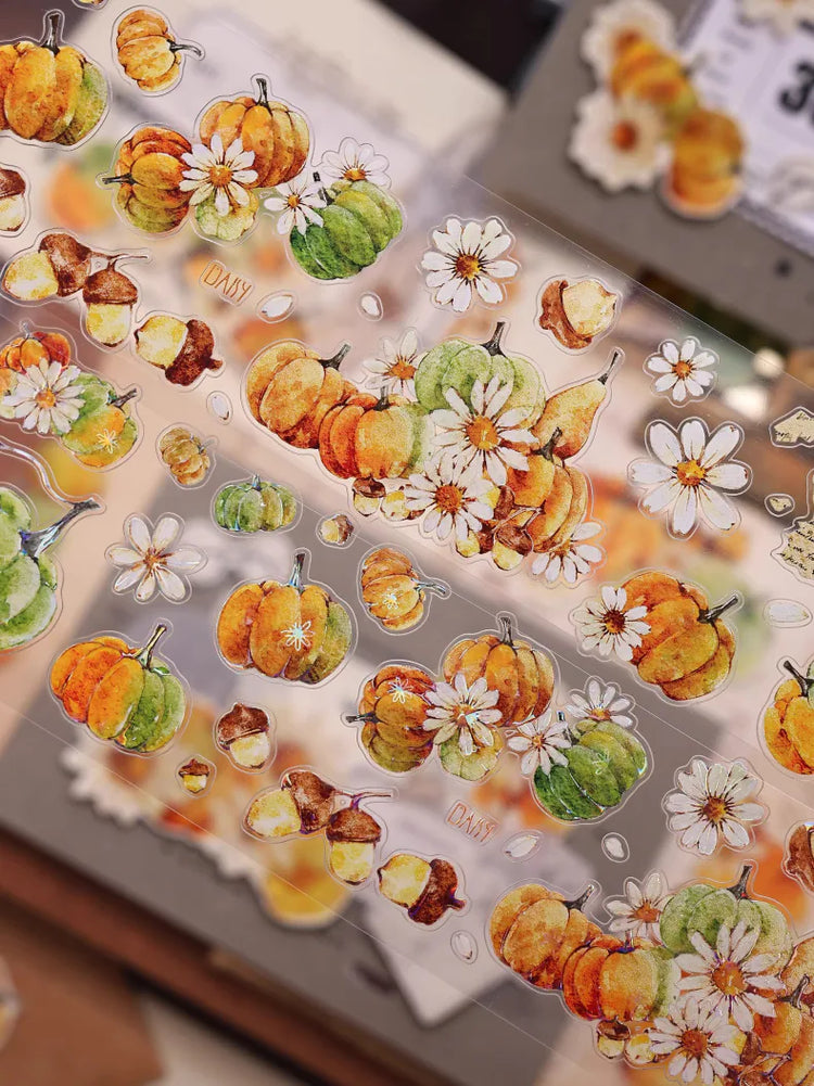 Vintage Pumpkin Washi Tape | Die-Cut Journaling Tape