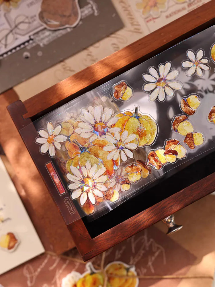 Vintage Pumpkin Washi Tape | Die-Cut Journaling Tape