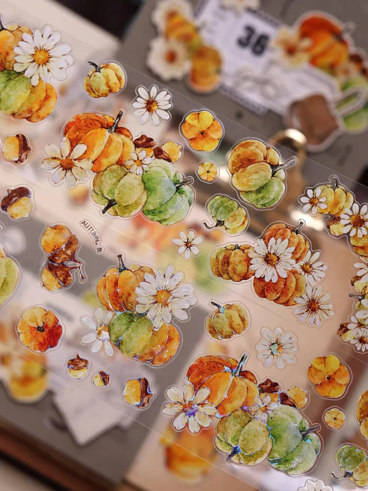 Vintage Pumpkin Washi Tape | Die-Cut Journaling Tape