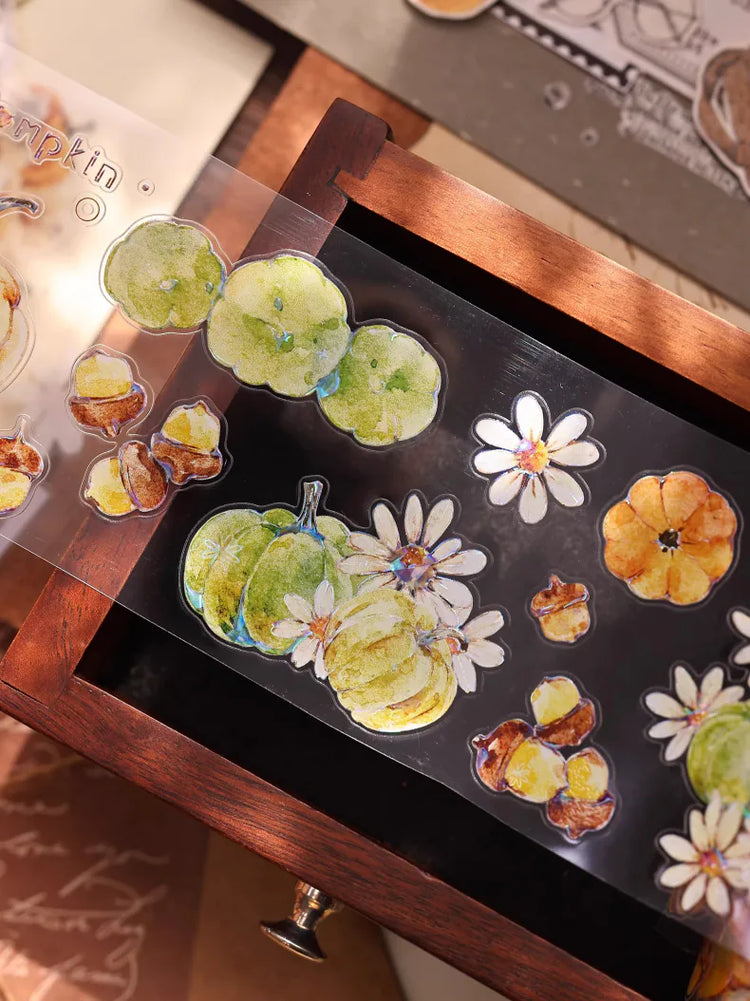 Vintage Pumpkin Washi Tape | Die-Cut Journaling Tape