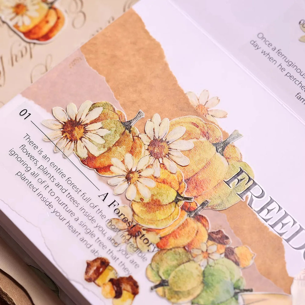 Washi Tape Citrouille Vintage | Ruban de Journaling Découpé