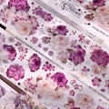 Vintage Purple Rose Washi PET journaling Tape
