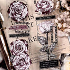 Vintage Rose PET Washi Tape | Kristalltinte Florale Journaling Ephemera
