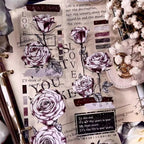 Vintage Rose PET Washi Tape | Kristalltinte Florale Journaling Ephemera