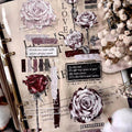 Vintage Rose PET Washi Tape | Kristalltinte Florale Journaling Ephemera