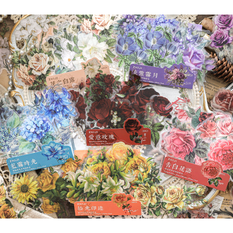 Autocollant de rose vintage
