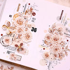 Vintage Rosen Washi & PET Tape | Florale Journaling Ephemera