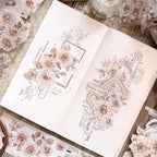 Vintage Rosen Washi & PET Tape | Florale Journaling Ephemera