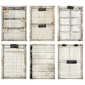 Vintage Schedule Scrapbooking Paper | Coffee-Dyed style Ephemera