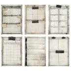 Vintage Schedule Scrapbooking Paper | Coffee-Dyed style Ephemera