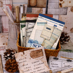 Vintage Schedule Scrapbooking Paper | Coffee-Dyed style Ephemera