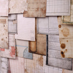 Vintage Schedule Scrapbooking Paper | Coffee-Dyed style Ephemera