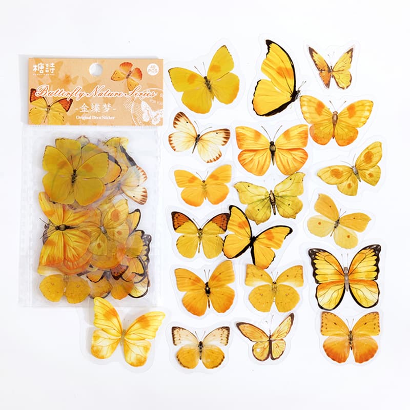 Autocollants de papillons colorés vintage pour scrapbooking