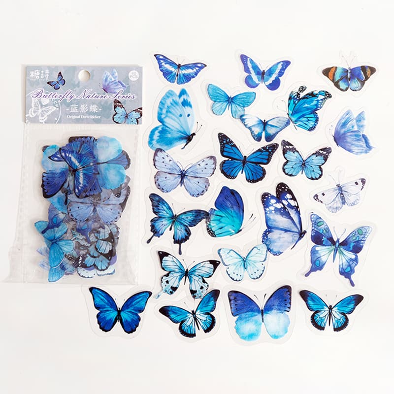 Autocollants de papillons colorés vintage pour scrapbooking