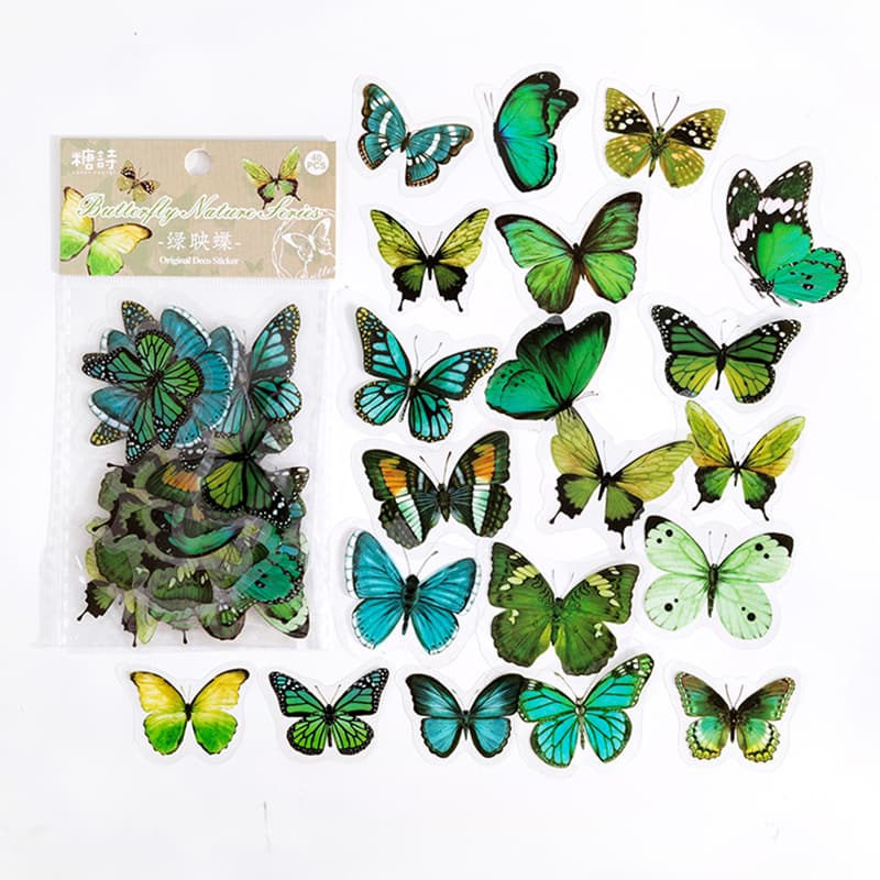 Autocollants de papillons colorés vintage pour scrapbooking